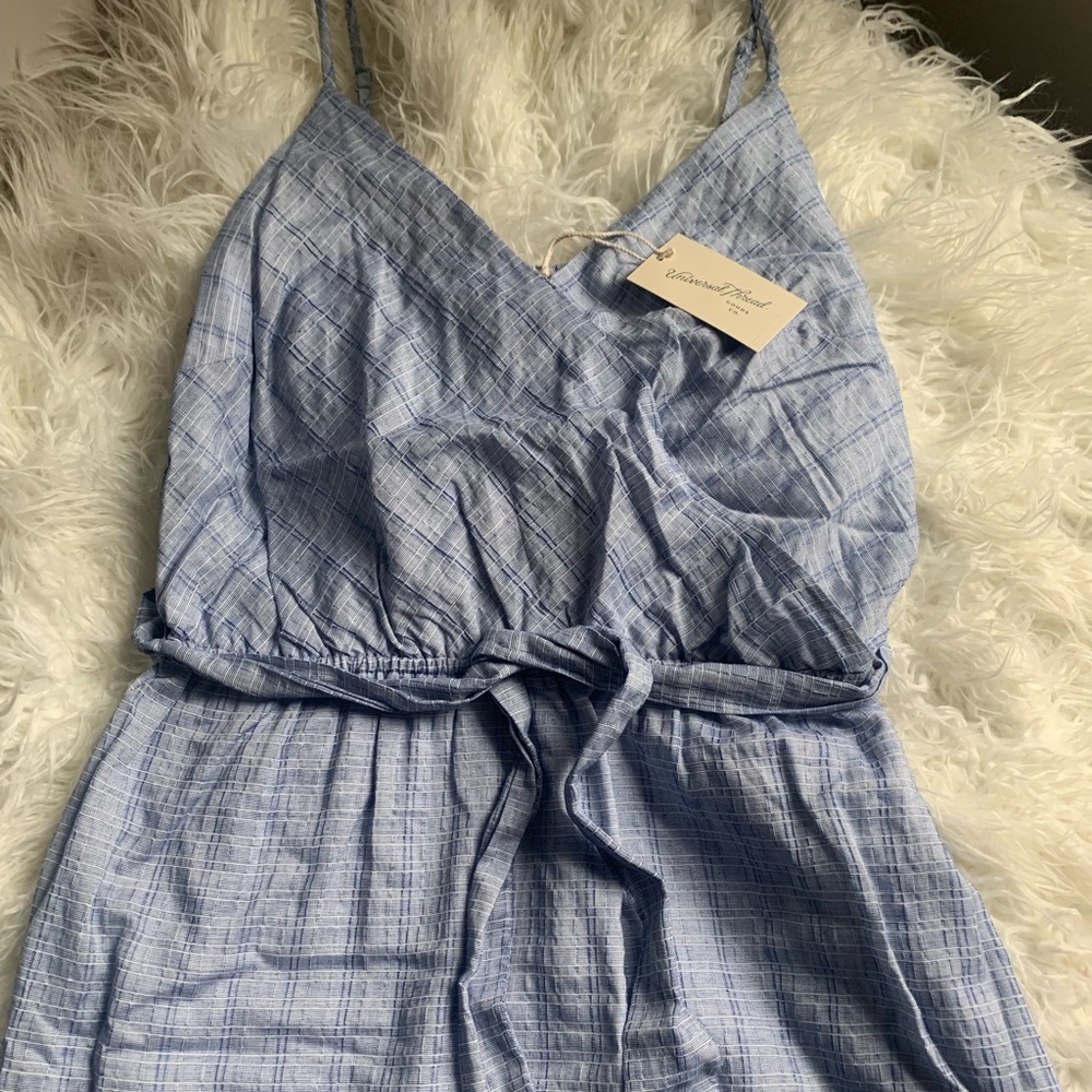 Cotton “Denim” Midi Dress with Handkerchief Hem